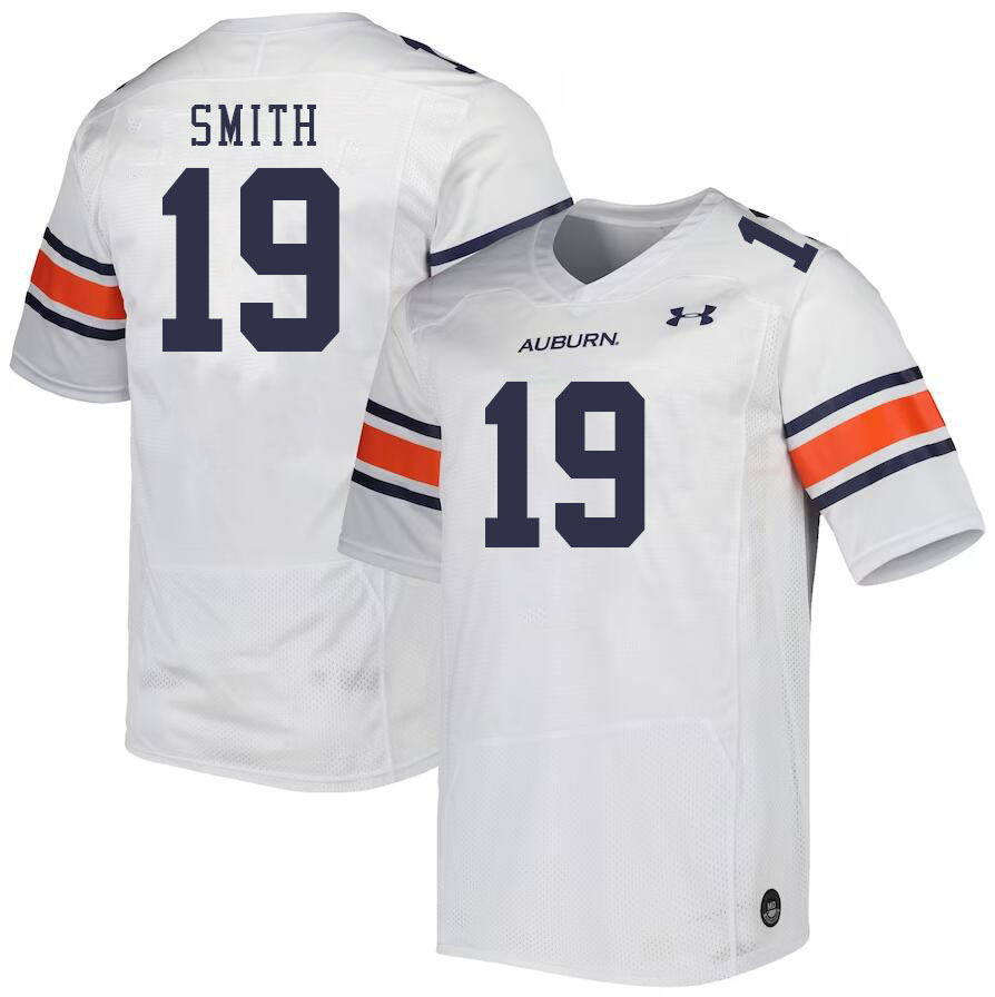 Men #19 Sylvester Smith Auburn Tigers College Football Jerseys Stitched Sale-White
